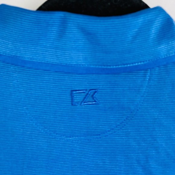 Cutter & Buck CB Dry Tec Womens Medium M Blue Polo Shirt Shell Rotella New - Picture 10 of 12